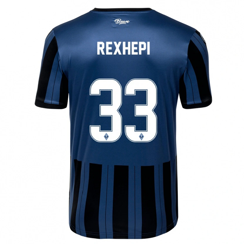 Danxen Barn Arlind Rexhepi #33 Blå Grå Svart Hemmatröja Matchtröjor 2025/26 Tröjor T-Tröja