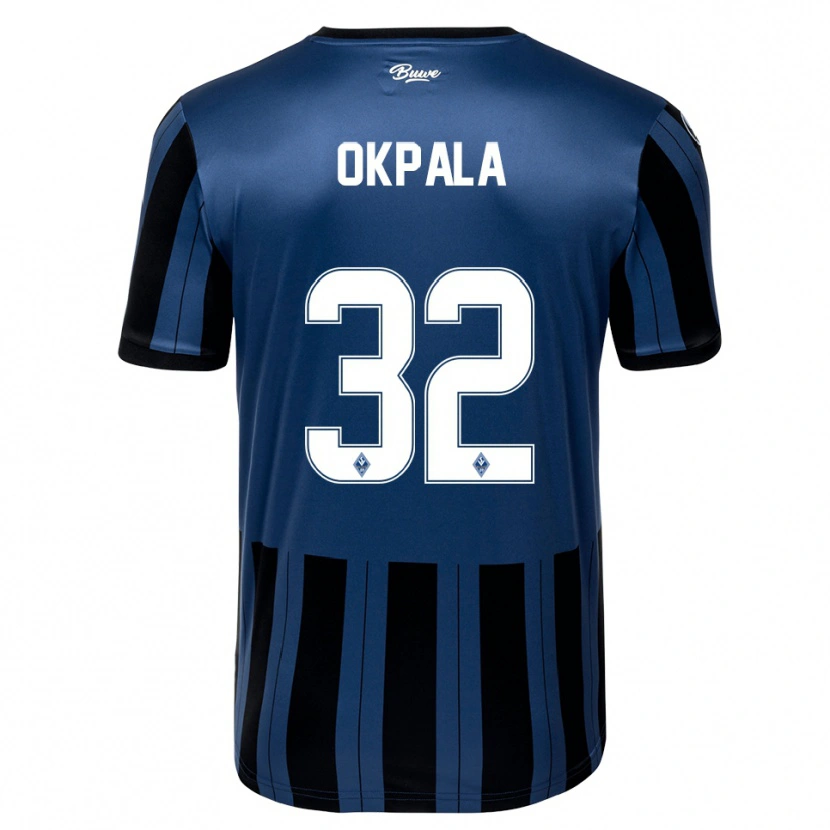 Danxen Barn Kennedy Okpala #32 Blå Grå Svart Hemmatröja Matchtröjor 2025/26 Tröjor T-Tröja