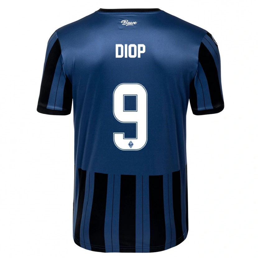 Danxen Barn Ambroise Diop #9 Blå Grå Svart Hemmatröja Matchtröjor 2025/26 Tröjor T-Tröja