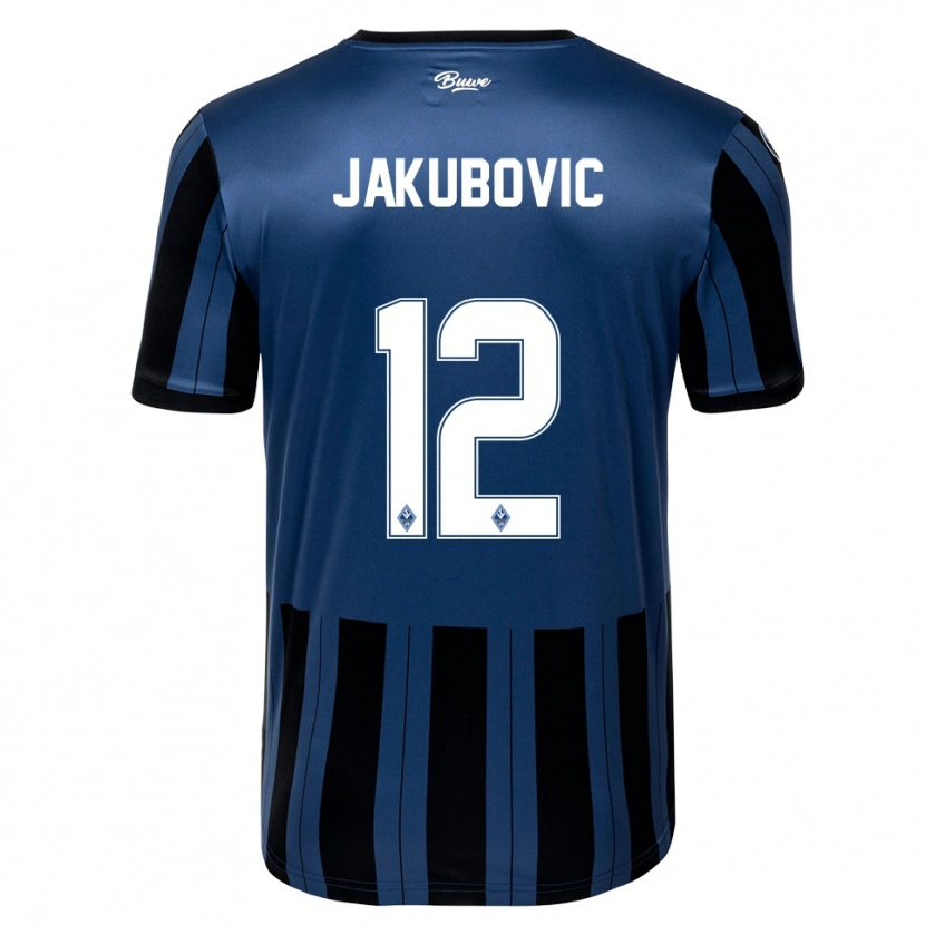 Danxen Barn Harun Jakubovic #12 Blå Grå Svart Hemmatröja Matchtröjor 2025/26 Tröjor T-Tröja
