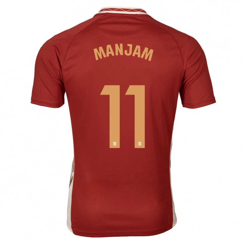 Danxen Barn Alassan Manjam #11 Vinröd Guld Bortatröja Matchtröjor 2025/26 Tröjor T-Tröja