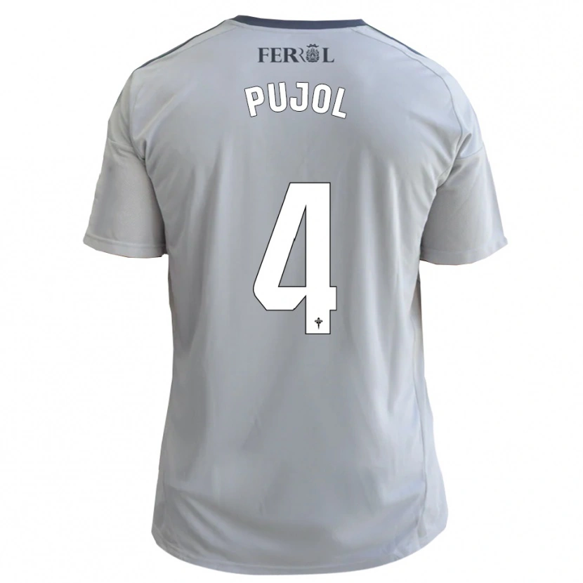 Danxen Barn Edgar Pujol #4 Grå Silver Bortatröja Matchtröjor 2025/26 Tröjor T-Tröja