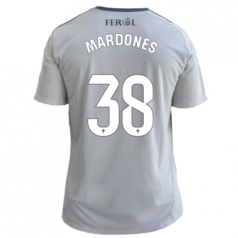 Danxen Barn Alvaro Mardones #38 Grå Silver Bortatröja Matchtröjor 2025/26 Tröjor T-Tröja