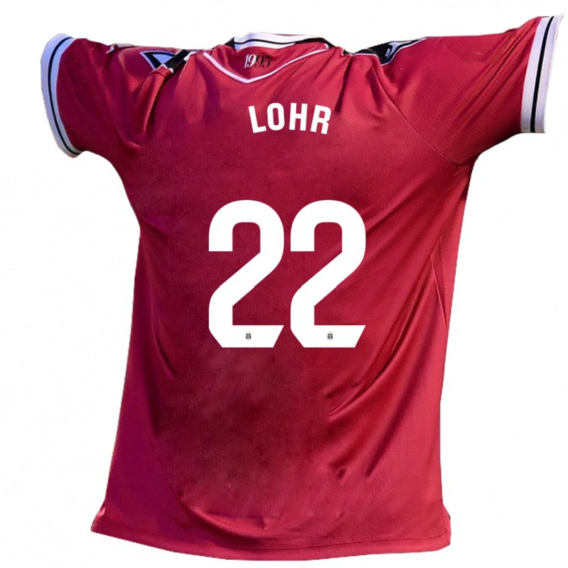 Danxen Barn Luca Lohr #22 Vinröd Svart Bortatröja Matchtröjor 2025/26 Tröjor T-Tröja