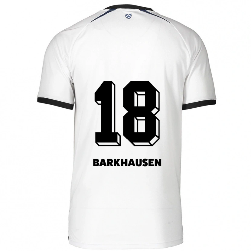 Danxen Barn Rieke Barkhausen #18 Vit Svart Bortatröja Matchtröjor 2025/26 Tröjor T-Tröja