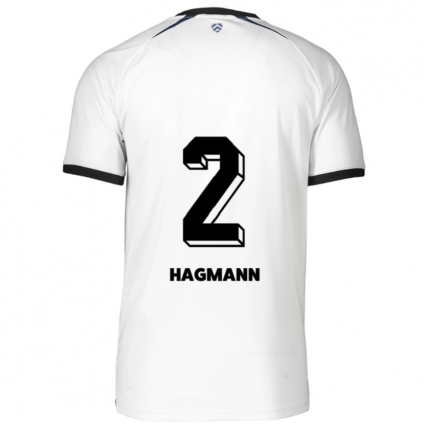 Danxen Barn Felix Hagmann #2 Vit Svart Bortatröja Matchtröjor 2025/26 Tröjor T-Tröja