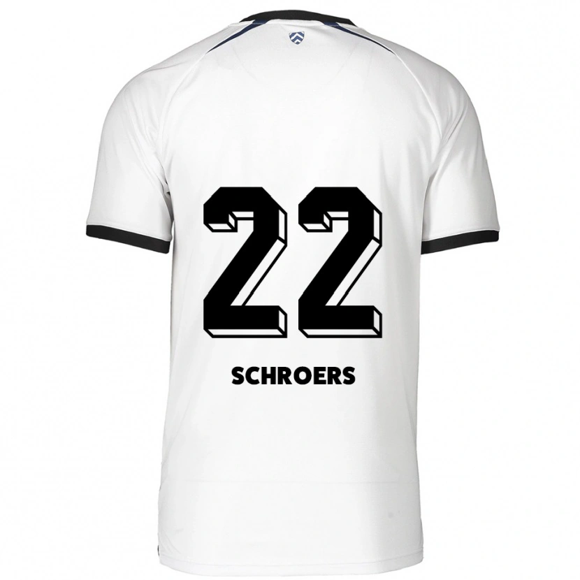 Danxen Barn Mika Schroers #22 Vit Svart Bortatröja Matchtröjor 2025/26 Tröjor T-Tröja