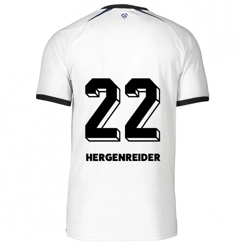 Danxen Barn Lennart Hergenreider #22 Vit Svart Bortatröja Matchtröjor 2025/26 Tröjor T-Tröja