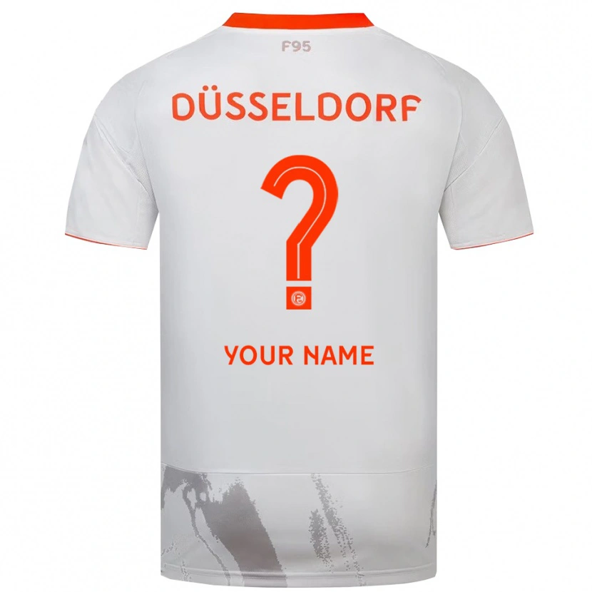 Danxen Barn Ditt Namn #0 Vit Orange Bortatröja Matchtröjor 2025/26 Tröjor T-Tröja