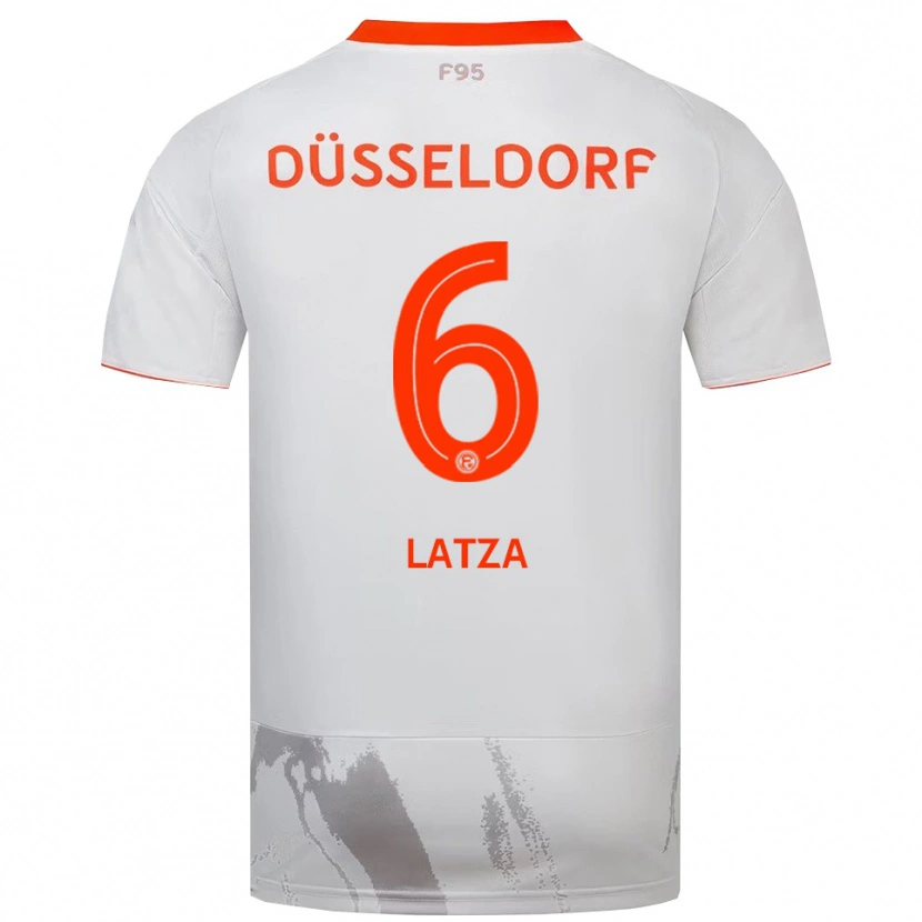 Danxen Barn Danny Latza #6 Vit Orange Bortatröja Matchtröjor 2025/26 Tröjor T-Tröja