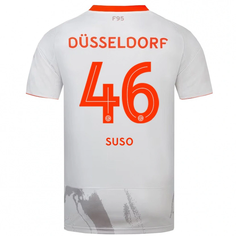 Danxen Barn Sima Suso #46 Vit Orange Bortatröja Matchtröjor 2025/26 Tröjor T-Tröja