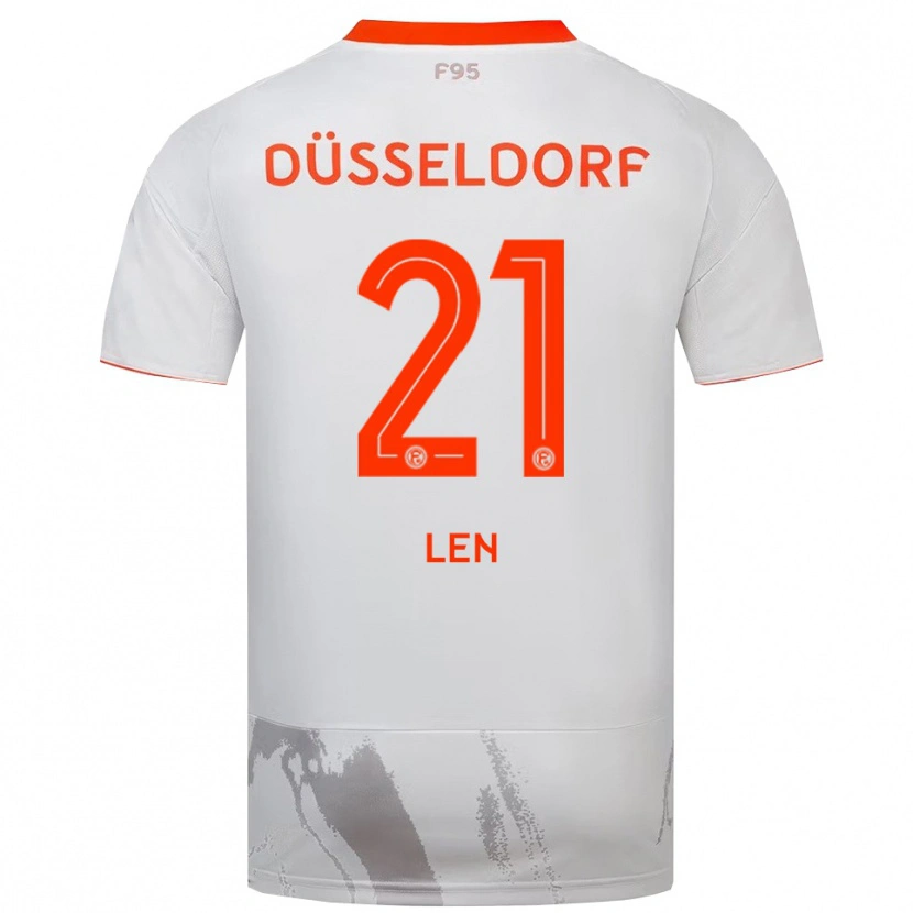 Danxen Barn Maksym Len #21 Vit Orange Bortatröja Matchtröjor 2025/26 Tröjor T-Tröja