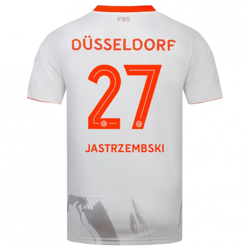 Danxen Barn Dennis Jastrzembski #27 Vit Orange Bortatröja Matchtröjor 2025/26 Tröjor T-Tröja