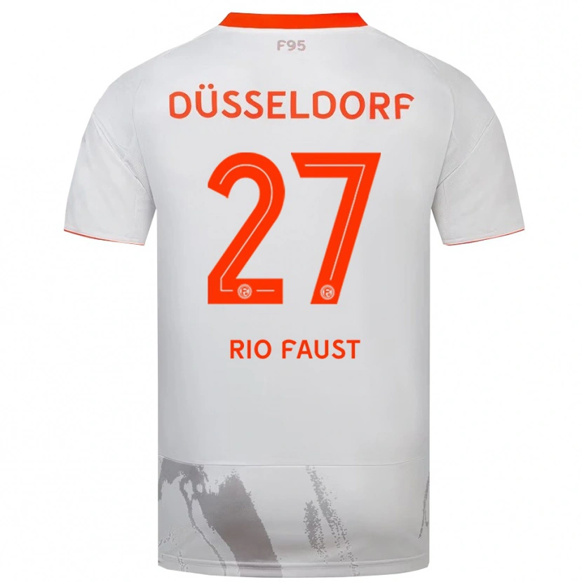 Danxen Barn Rio Faust #27 Vit Orange Bortatröja Matchtröjor 2025/26 Tröjor T-Tröja