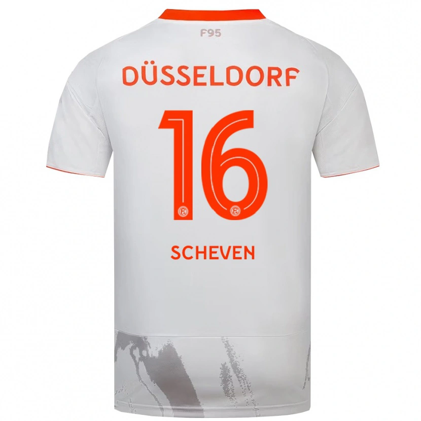 Danxen Barn Josua Scheven #16 Vit Orange Bortatröja Matchtröjor 2025/26 Tröjor T-Tröja