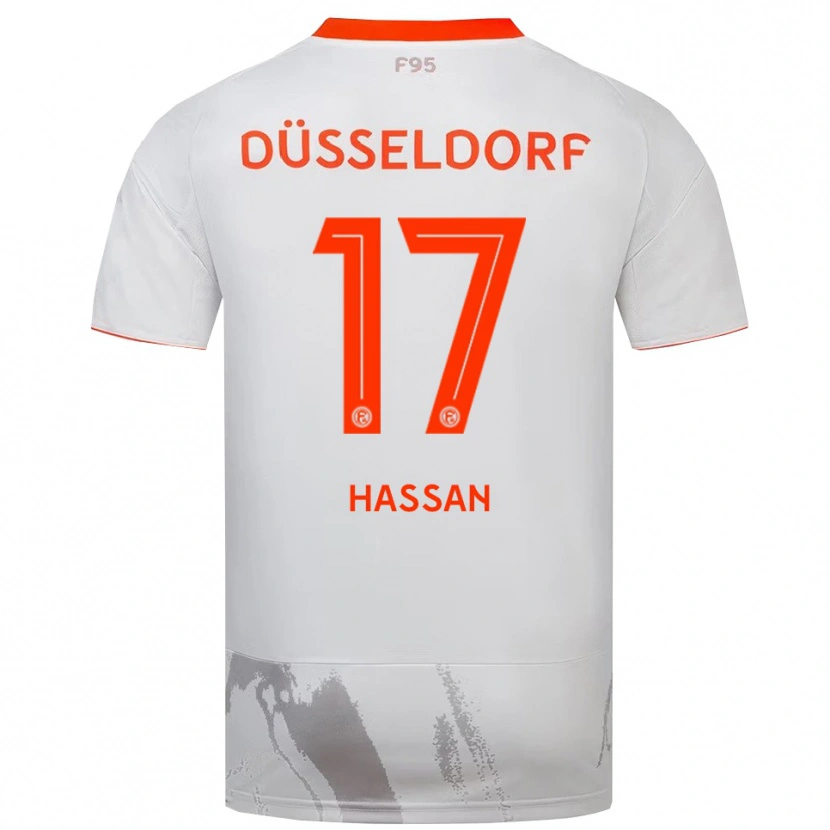 Danxen Barn Ahmad Hassan #17 Vit Orange Bortatröja Matchtröjor 2025/26 Tröjor T-Tröja