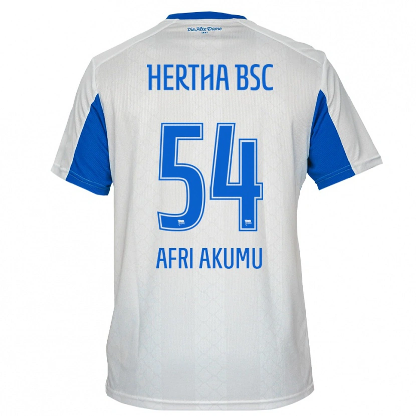 Danxen Barn Maik Afri Akumu #54 Vit Blå Bortatröja Matchtröjor 2025/26 Tröjor T-Tröja