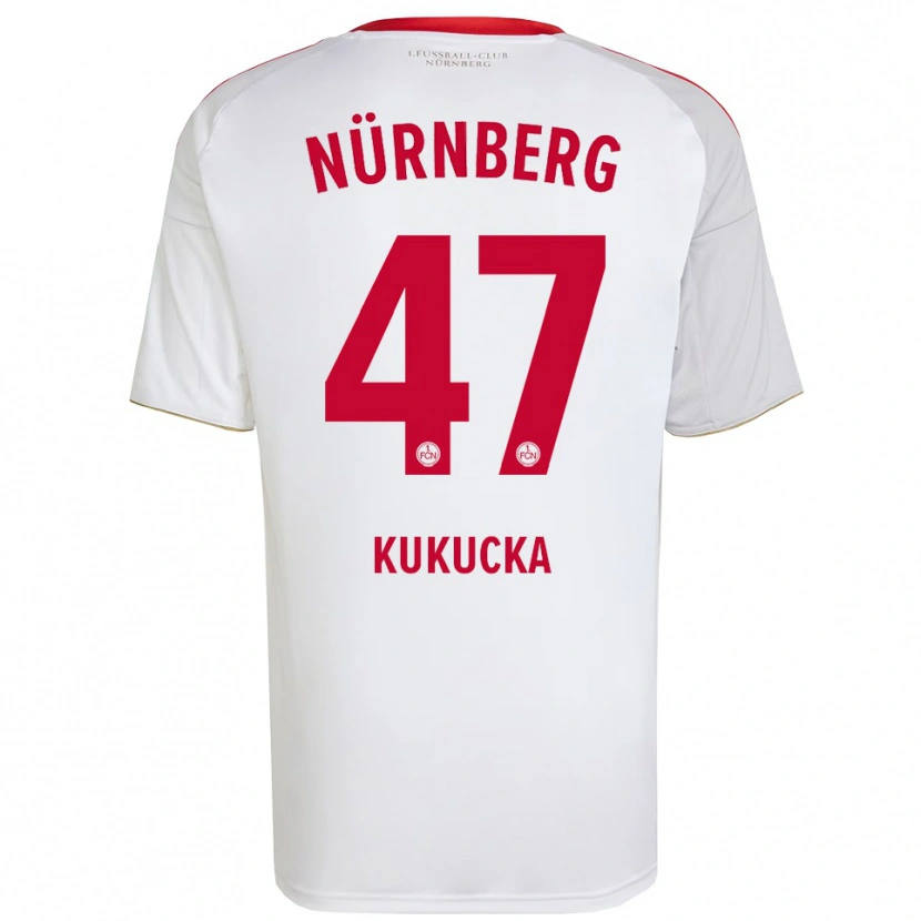 Danxen Barn Michal Kukucka #47 Vit Röd Bortatröja Matchtröjor 2025/26 Tröjor T-Tröja