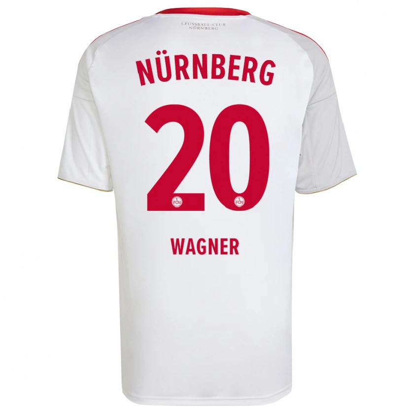 Danxen Barn Erik Wagner #20 Vit Röd Bortatröja Matchtröjor 2025/26 Tröjor T-Tröja