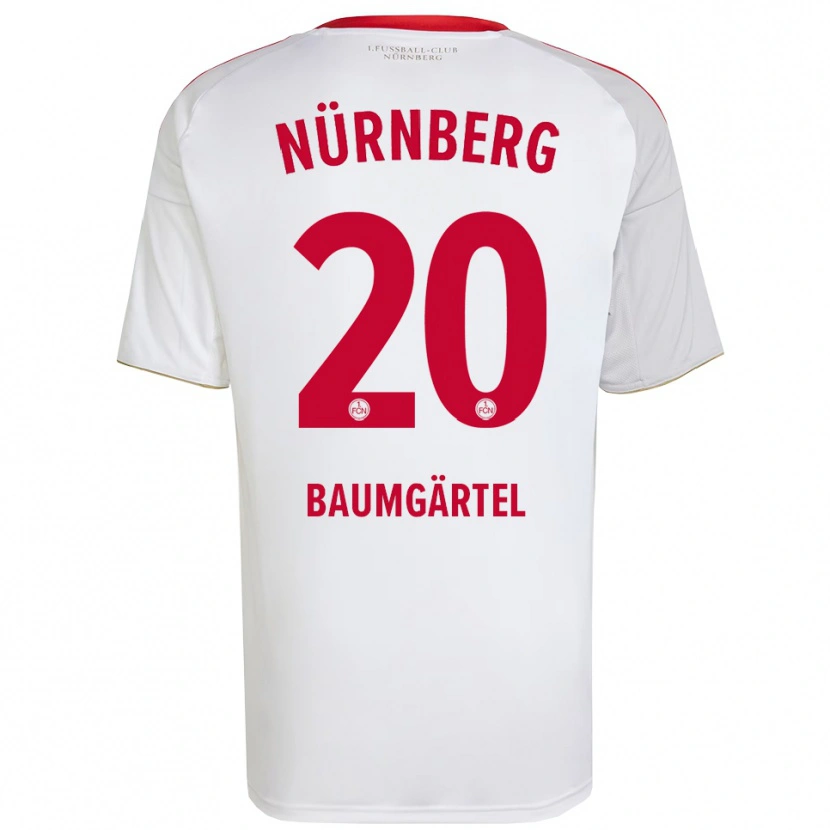 Danxen Barn Jacqueline Baumgärtel #20 Vit Röd Bortatröja Matchtröjor 2025/26 Tröjor T-Tröja