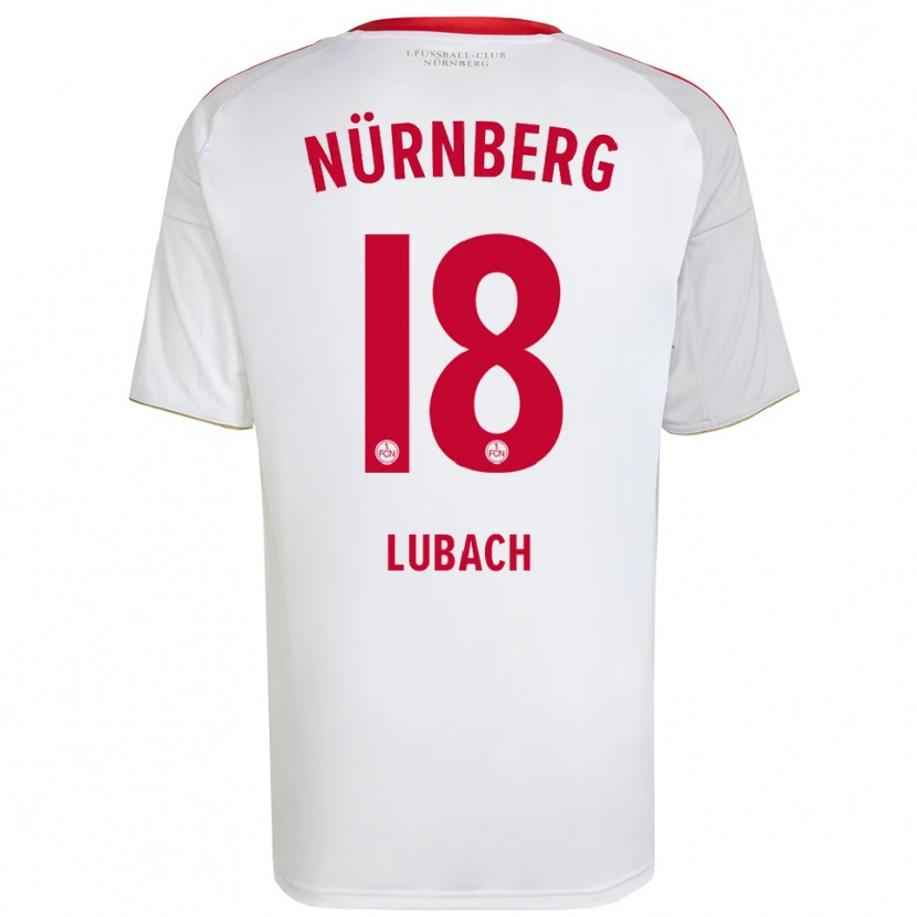 Danxen Barn Rafael Lubach #18 Vit Röd Bortatröja Matchtröjor 2025/26 Tröjor T-Tröja