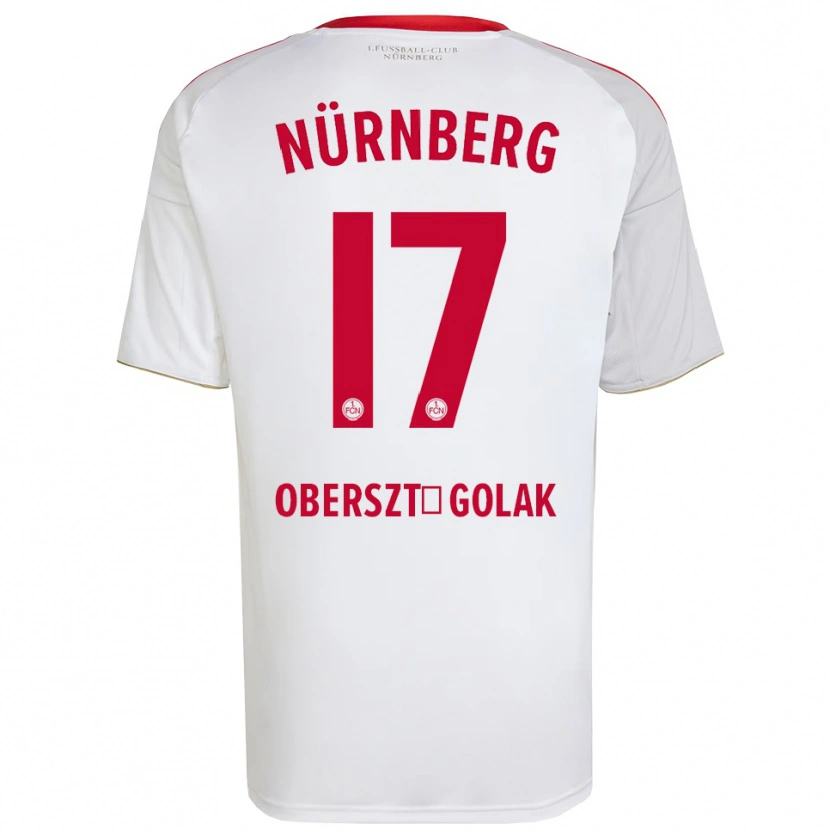 Danxen Barn Karol Oberszt-Golak #17 Vit Röd Bortatröja Matchtröjor 2025/26 Tröjor T-Tröja