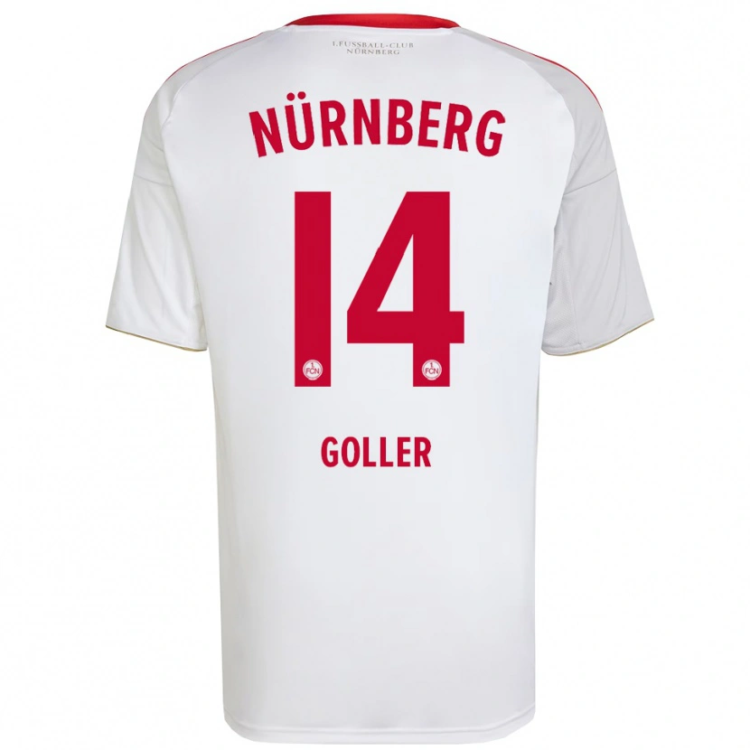 Danxen Barn Benjamin Goller #14 Vit Röd Bortatröja Matchtröjor 2025/26 Tröjor T-Tröja