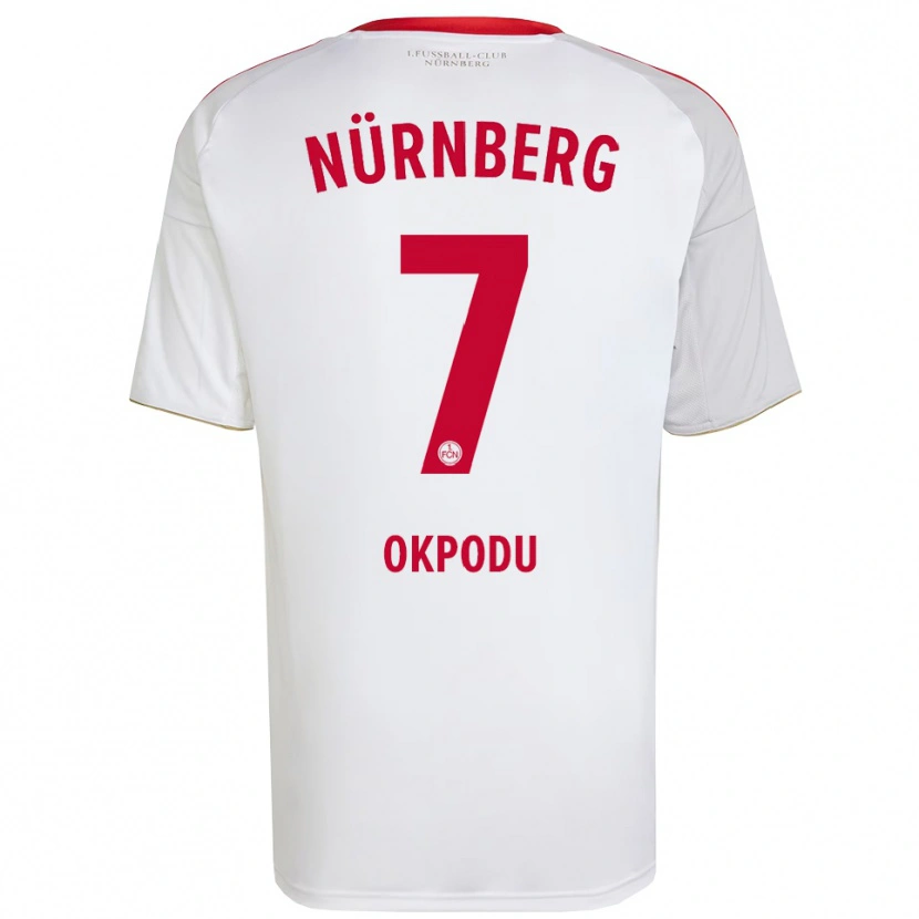 Danxen Barn David Okpodu #7 Vit Röd Bortatröja Matchtröjor 2025/26 Tröjor T-Tröja