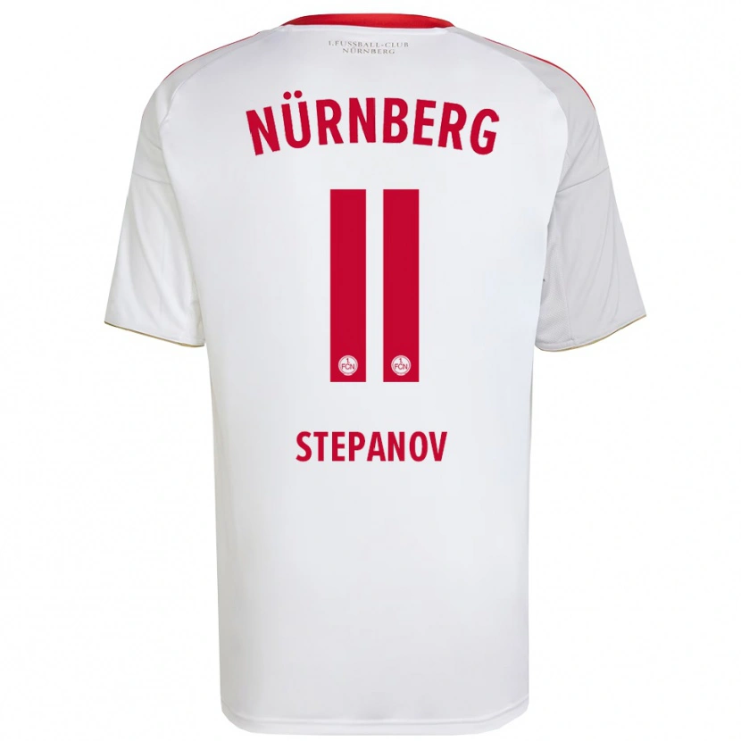 Danxen Barn Artem Stepanov #11 Vit Röd Bortatröja Matchtröjor 2025/26 Tröjor T-Tröja