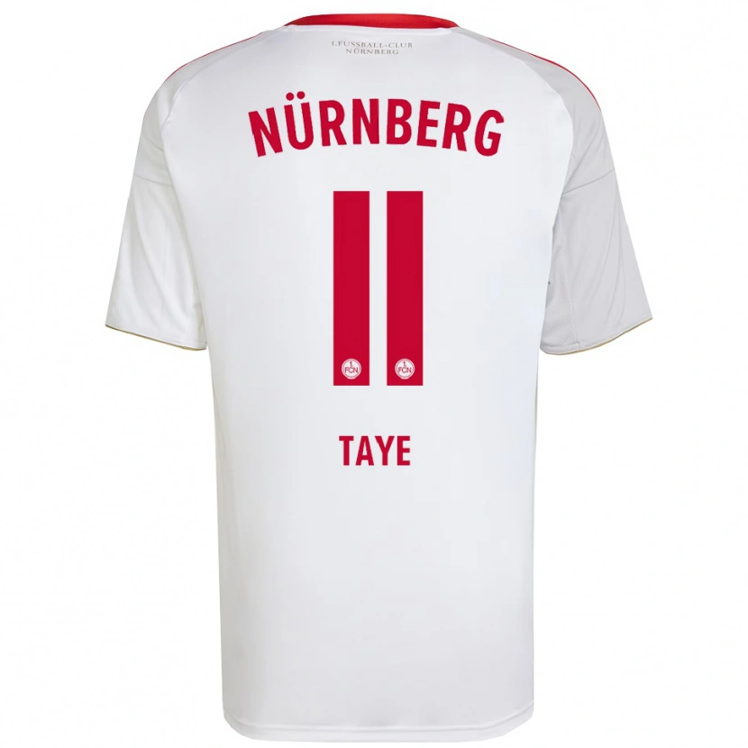 Danxen Barn Kirubel Taye #11 Vit Röd Bortatröja Matchtröjor 2025/26 Tröjor T-Tröja