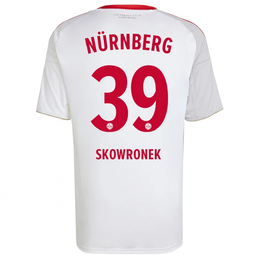 Danxen Barn Joel Skowronek #39 Vit Röd Bortatröja Matchtröjor 2025/26 Tröjor T-Tröja