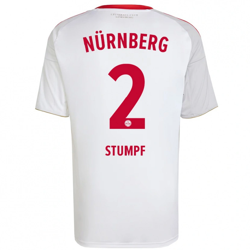 Danxen Barn Lenny Stumpf #2 Vit Röd Bortatröja Matchtröjor 2025/26 Tröjor T-Tröja