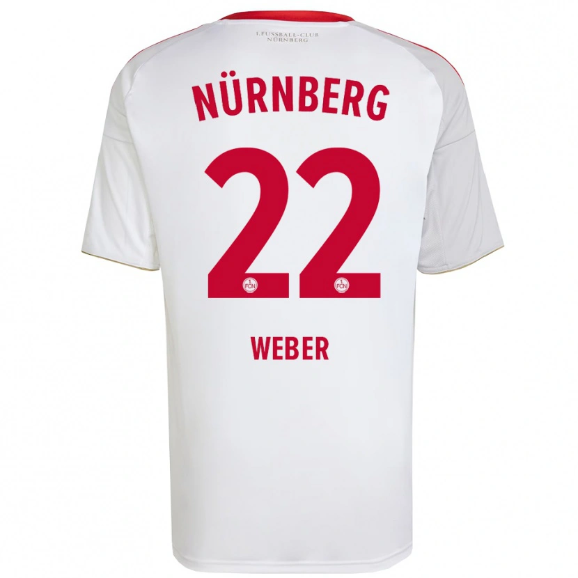 Danxen Barn Ruben Weber #22 Vit Röd Bortatröja Matchtröjor 2025/26 Tröjor T-Tröja