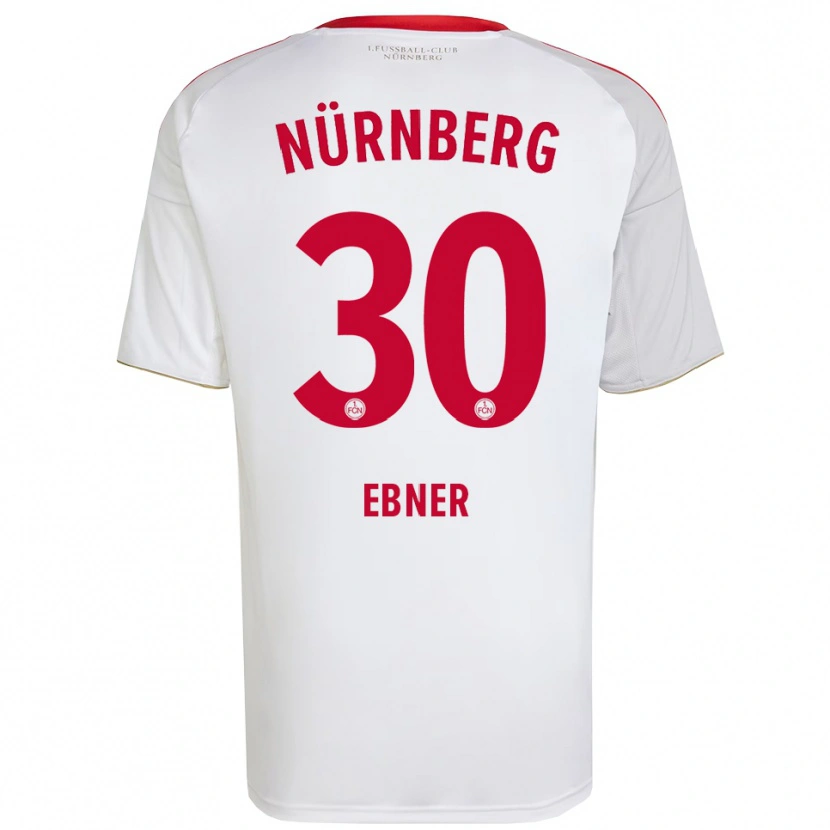 Danxen Barn Gil Ebner #30 Vit Röd Bortatröja Matchtröjor 2025/26 Tröjor T-Tröja