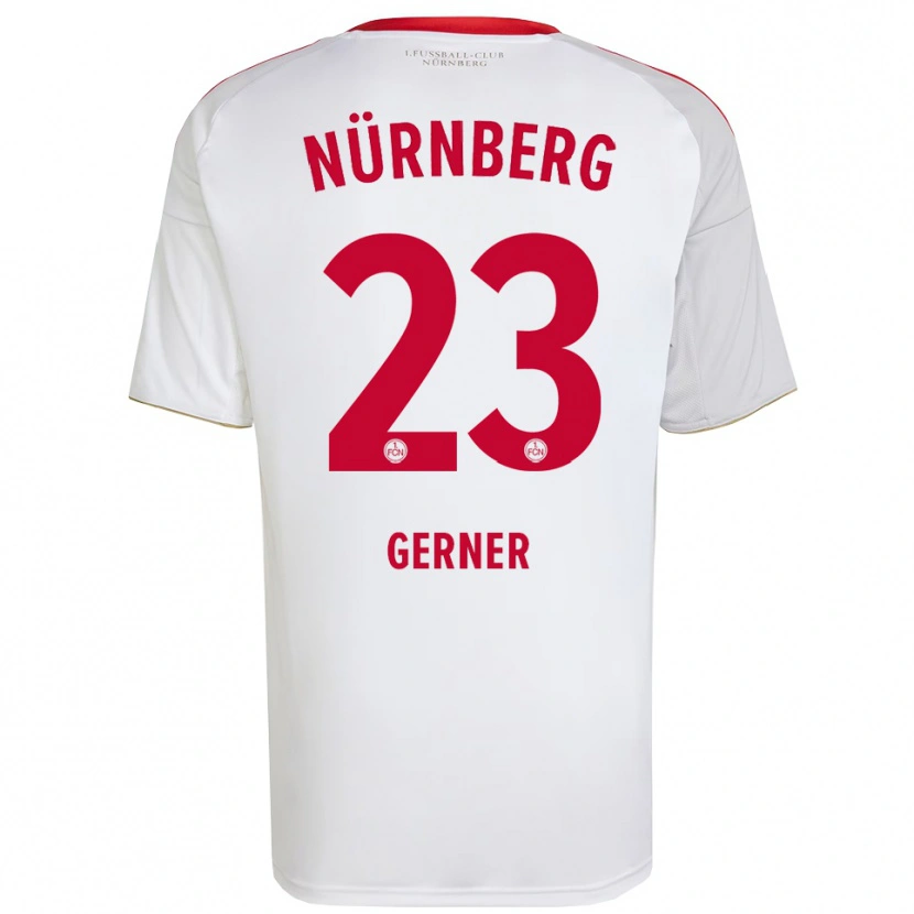Danxen Barn Lucas Gerner #23 Vit Röd Bortatröja Matchtröjor 2025/26 Tröjor T-Tröja