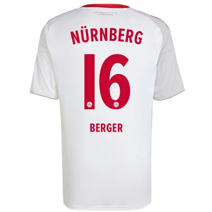 Danxen Barn Tim Berger #16 Vit Röd Bortatröja Matchtröjor 2025/26 Tröjor T-Tröja