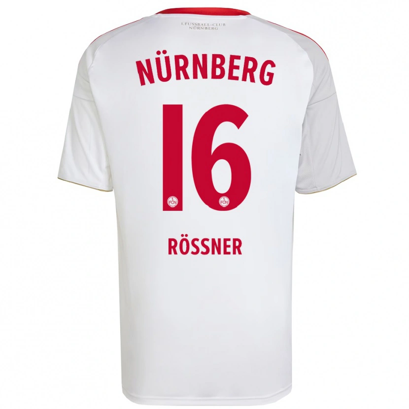 Danxen Barn Marlon Rößner #16 Vit Röd Bortatröja Matchtröjor 2025/26 Tröjor T-Tröja