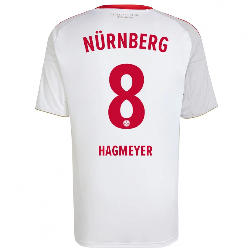 Danxen Barn Ben Hagmeyer #8 Vit Röd Bortatröja Matchtröjor 2025/26 Tröjor T-Tröja