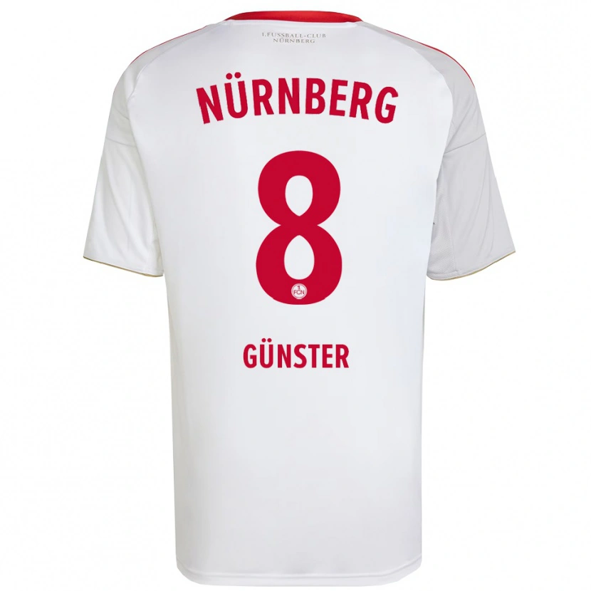 Danxen Barn Meret Günster #8 Vit Röd Bortatröja Matchtröjor 2025/26 Tröjor T-Tröja