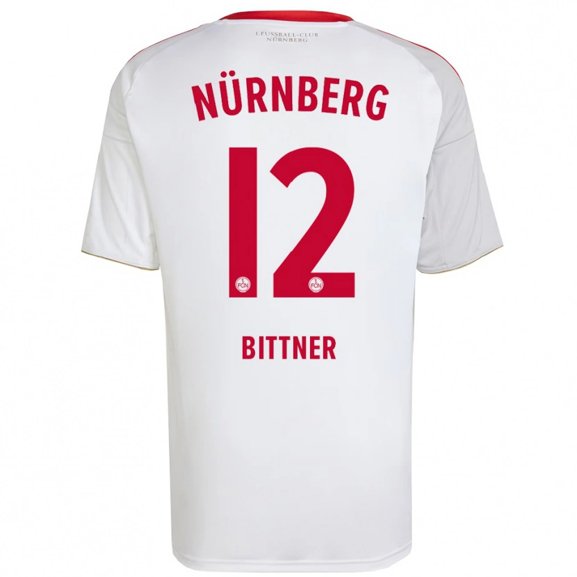Danxen Barn Liam Bittner #12 Vit Röd Bortatröja Matchtröjor 2025/26 Tröjor T-Tröja