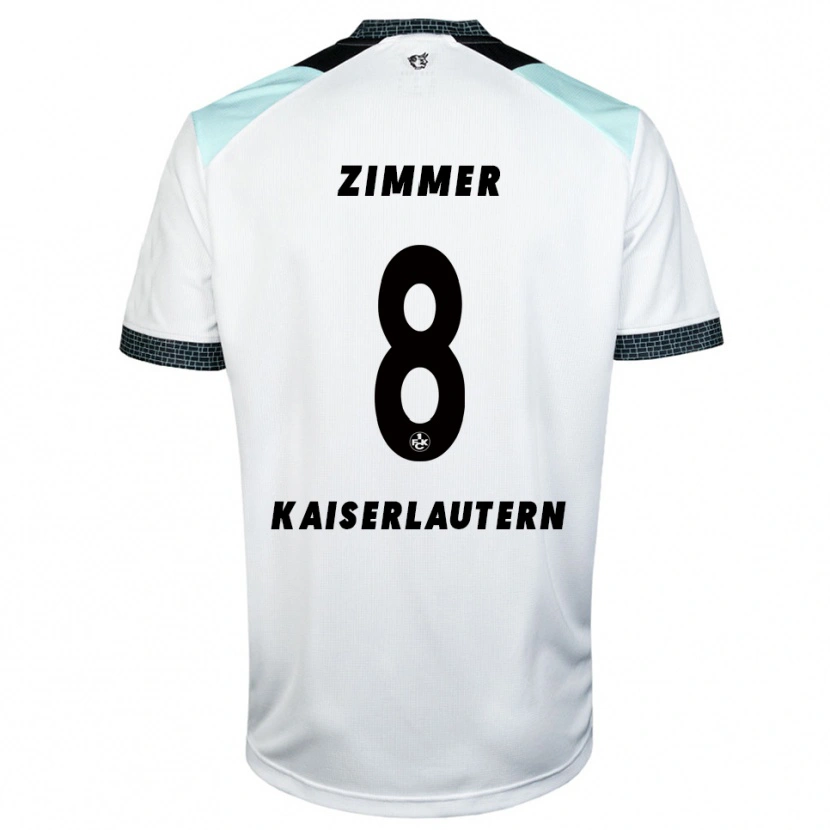 Danxen Barn Jean Zimmer #8 Vit Svart Bortatröja Matchtröjor 2025/26 Tröjor T-Tröja