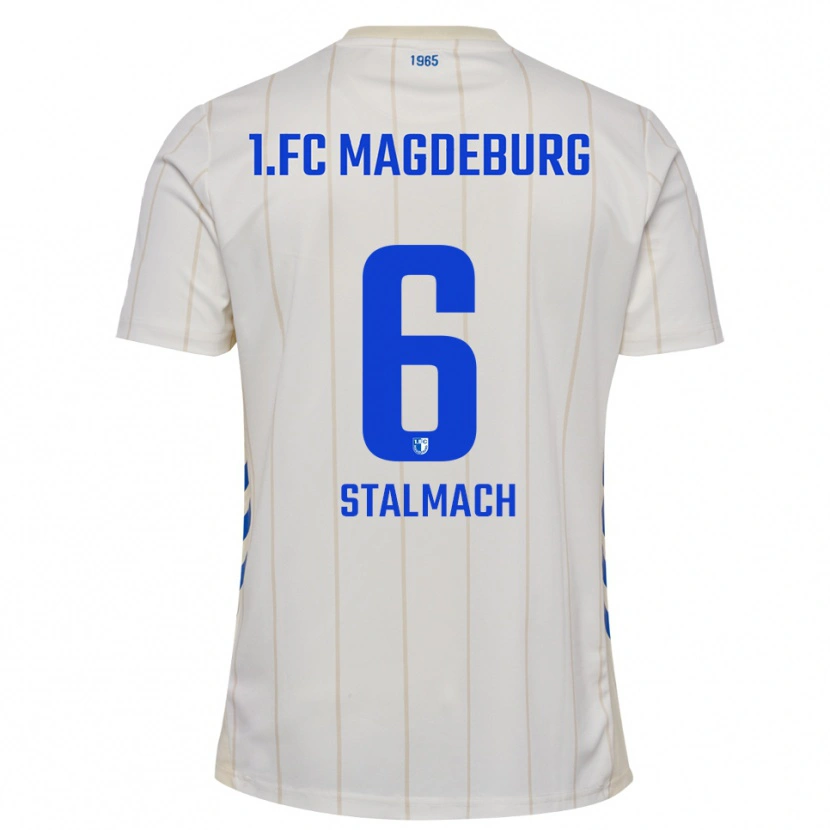 Danxen Barn Dariusz Stalmach #6 Vit Blå Bortatröja Matchtröjor 2025/26 Tröjor T-Tröja