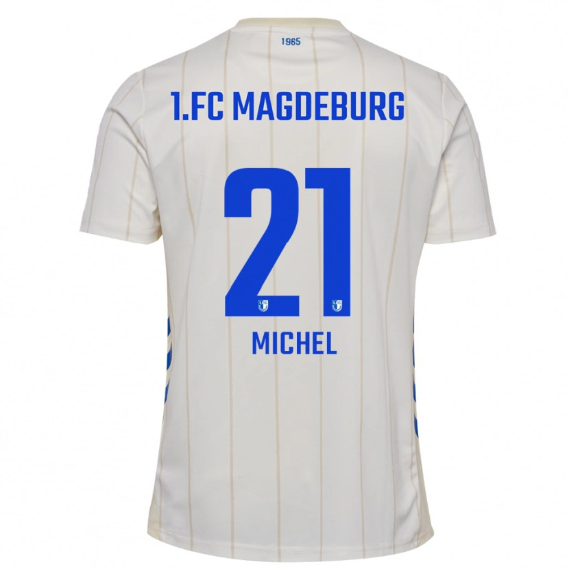 Danxen Barn Falko Michel #21 Vit Blå Bortatröja Matchtröjor 2025/26 Tröjor T-Tröja