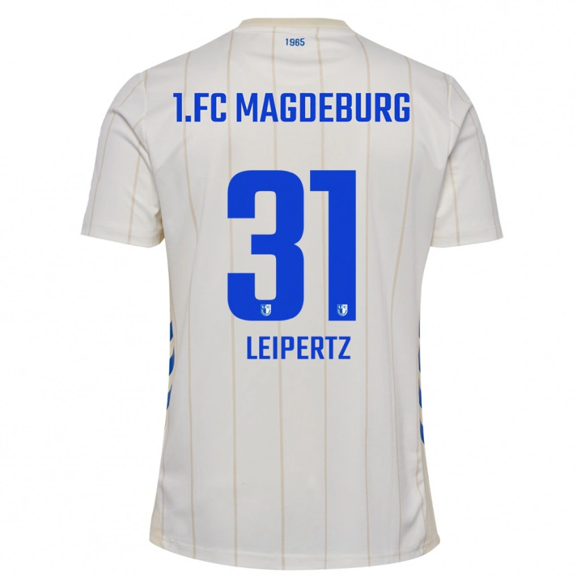 Danxen Barn Robert Leipertz #31 Vit Blå Bortatröja Matchtröjor 2025/26 Tröjor T-Tröja