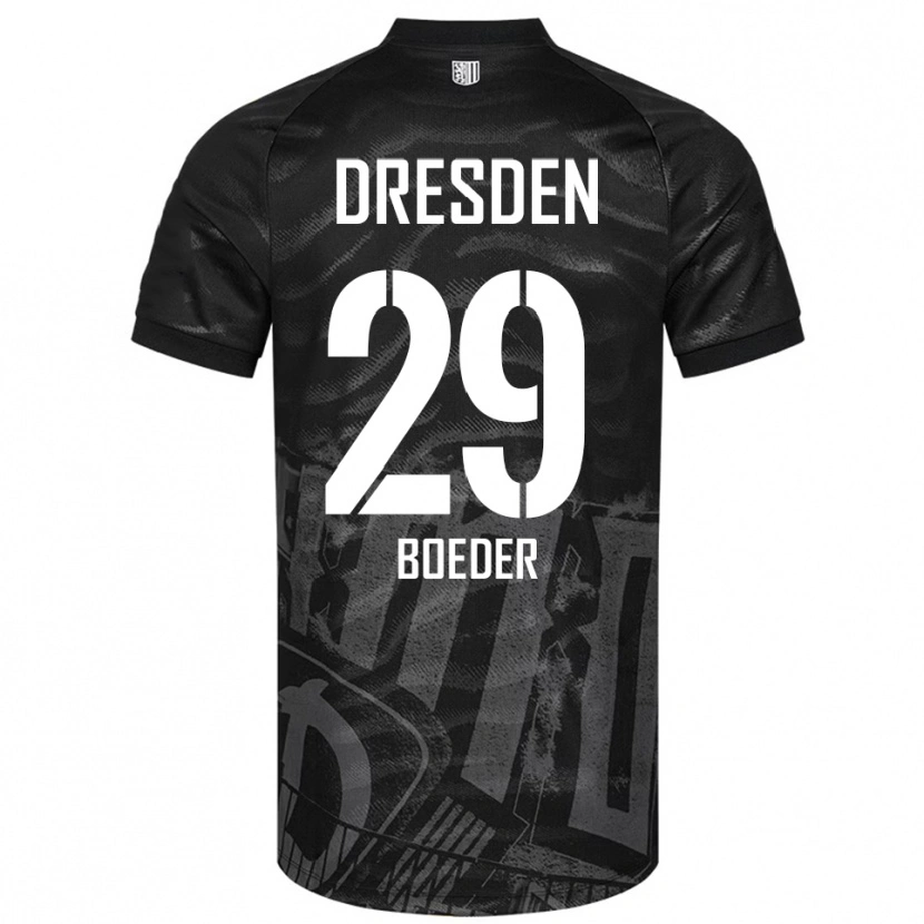 Danxen Barn Lukas Boeder #29 Svart Grå Bortatröja Matchtröjor 2025/26 Tröjor T-Tröja