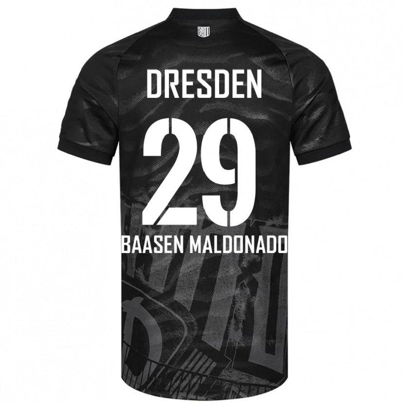 Danxen Barn Luis Baasen Maldonado #29 Svart Grå Bortatröja Matchtröjor 2025/26 Tröjor T-Tröja