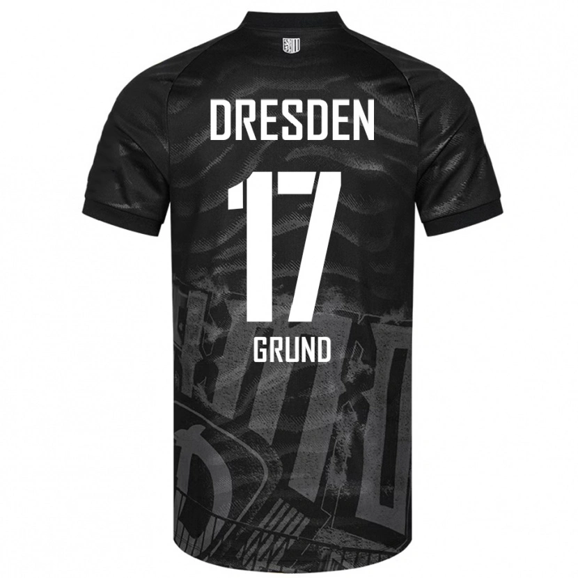Danxen Barn Yanic Grund #17 Svart Grå Bortatröja Matchtröjor 2025/26 Tröjor T-Tröja