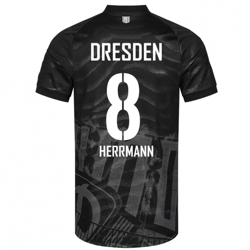 Danxen Barn Luca Herrmann #8 Svart Grå Bortatröja Matchtröjor 2025/26 Tröjor T-Tröja