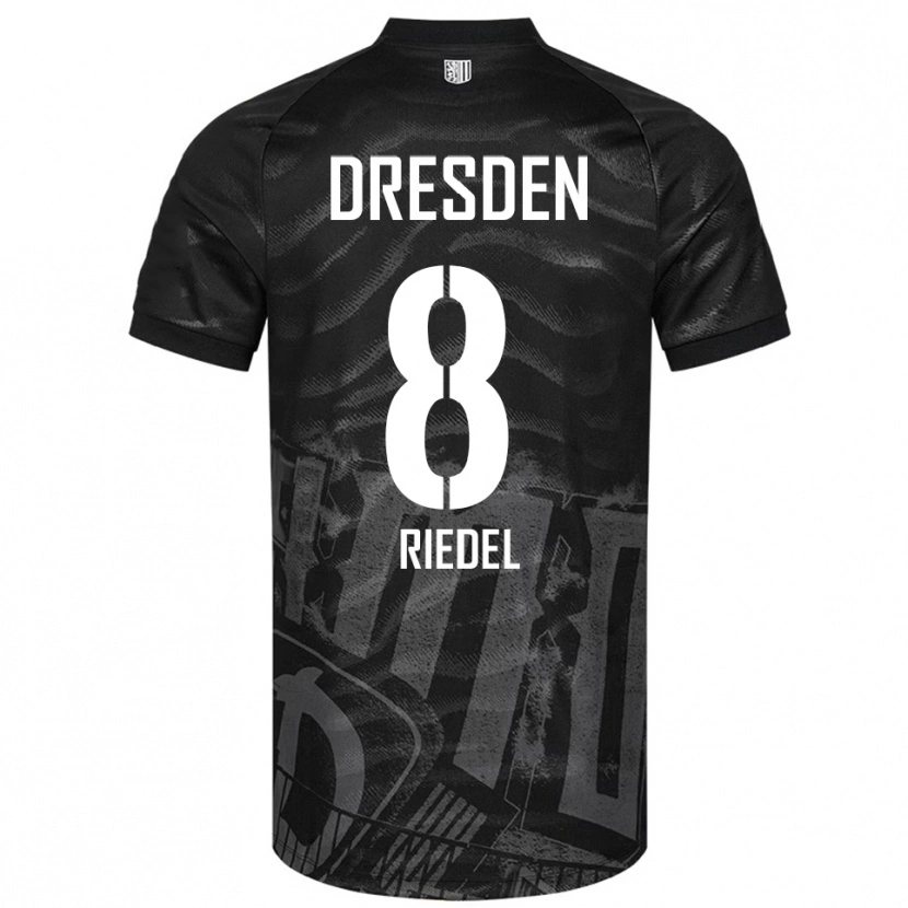 Danxen Barn Aaron Riedel #8 Svart Grå Bortatröja Matchtröjor 2025/26 Tröjor T-Tröja