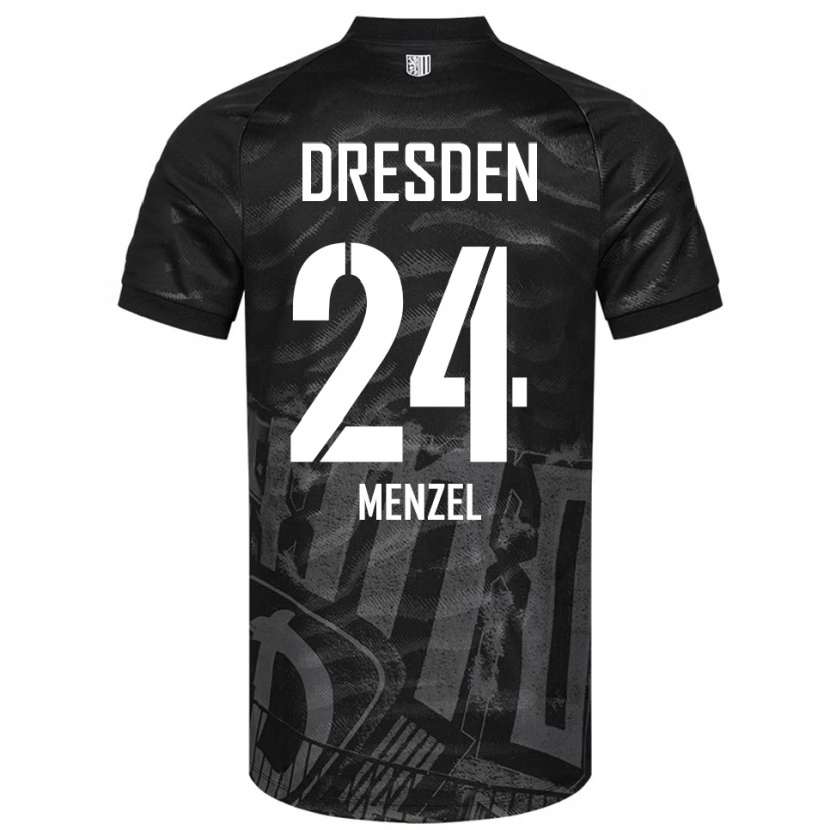 Danxen Barn Tony Menzel #24 Svart Grå Bortatröja Matchtröjor 2025/26 Tröjor T-Tröja